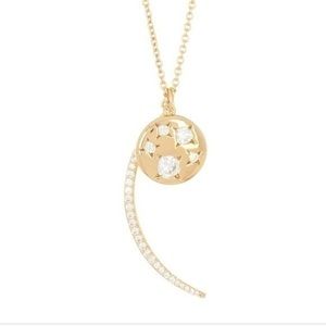 🍀NADRI CZ CRESCENT MOON PENDANT NECKLACE